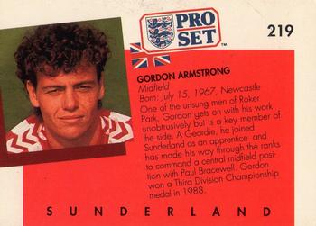 1990-91 Pro Set #219 Gordon Armstrong Back