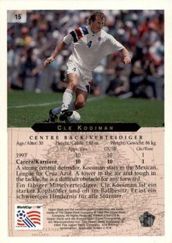 1994 Upper Deck World Cup Contenders English/German #15 Cle Kooiman Back