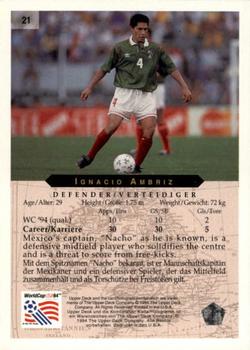 1994 Upper Deck World Cup Contenders English/German #21 Ignacio Ambriz Back
