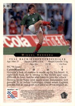 1994 Upper Deck World Cup Contenders English/German #23 Miguel Herrera Back