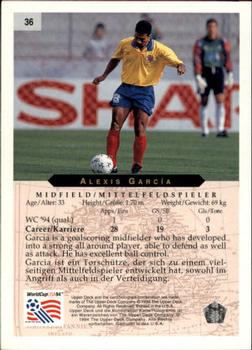1994 Upper Deck World Cup Contenders English/German #36 Alexis Garcia Back