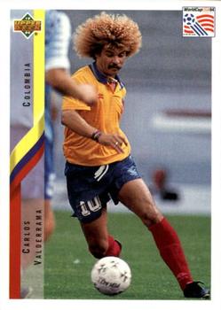 1994 Upper Deck World Cup Contenders English/German #38 Carlos Valderrama Front