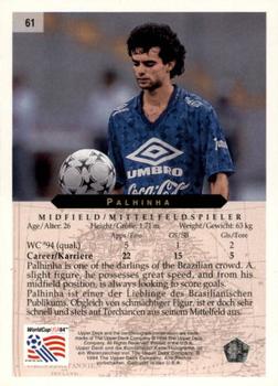 1994 Upper Deck World Cup Contenders English/German #61 Palhinha Back