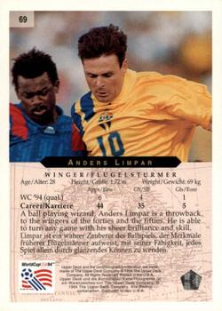 1994 Upper Deck World Cup Contenders English/German #69 Anders Limpar Back