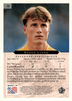 1994 Upper Deck World Cup Contenders English/German #75 Roger Ljung Back