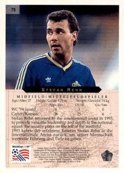 1994 Upper Deck World Cup Contenders English/German #76 Stefan Rehn Back