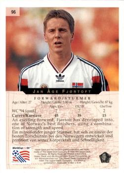 1994 Upper Deck World Cup Contenders English/German #96 Jan Age Fjortoft Back