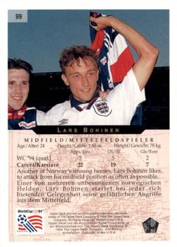 1994 Upper Deck World Cup Contenders English/German #99 Lars Bohinen Back