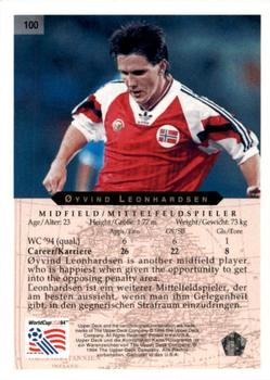 1994 Upper Deck World Cup Contenders English/German #100 Oyvind Leonhardsen Back