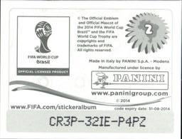 2014 Panini FIFA World Cup Brazil Stickers #2 Logo/1 Back