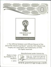 2014 Panini FIFA World Cup Brazil Stickers #8 Estadio Mineirao Back