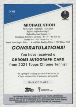2021 Topps Chrome - Chrome Autographs SuperFractor #CA-MS Michael Stich Back