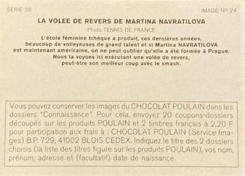 1984 Chocolat Poulain Serie 38 : Connaissance du Tennis #24 Martina Navratilova Back