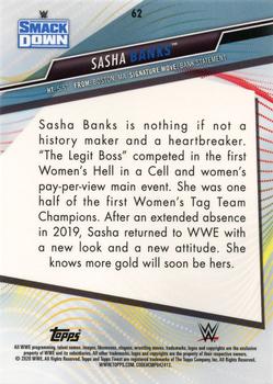 2020 Topps WWE Finest #62 Sasha Banks Back