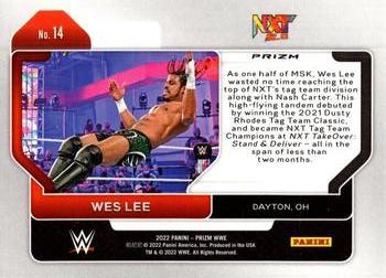 2022 Panini Prizm WWE - Hyper #14 Wes Lee Back