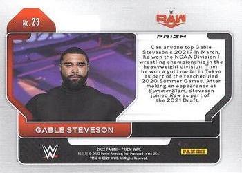 2022 Panini Prizm WWE - Hyper #23 Gable Steveson Back