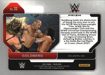 2022 Panini Prizm WWE - Hyper #33 Goldberg Back