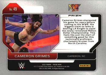 2022 Panini Prizm WWE - Hyper #49 Cameron Grimes Back