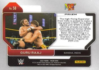 2022 Panini Prizm WWE - Hyper #58 Guru Raaj Back