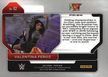 2022 Panini Prizm WWE - Hyper #92 Valentina Feroz Back