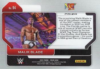 2022 Panini Prizm WWE - Hyper #94 Malik Blade Back