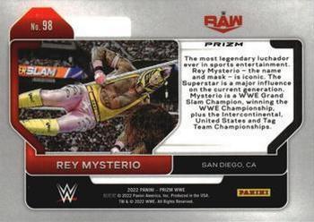 2022 Panini Prizm WWE - Ruby Wave #98 Rey Mysterio Back