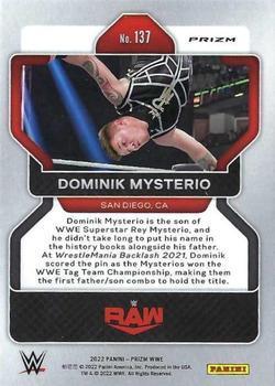 2022 Panini Prizm WWE - Ruby Wave #137 Dominik Mysterio Back