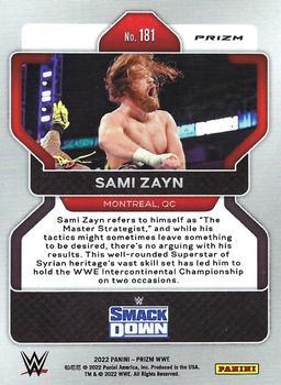 2022 Panini Prizm WWE - Ruby Wave #181 Sami Zayn Back