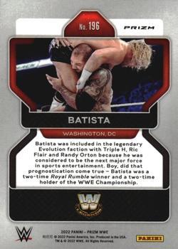 2022 Panini Prizm WWE - Ruby Wave #196 Batista Back