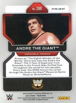 2022 Panini Prizm WWE - Ruby Wave #200 Andre The Giant Back