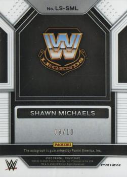 2023 Panini Prizm WWE - Legendary Signatures Prizms Gold #LS-SML Shawn Michaels Back