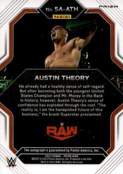 2023 Panini Prizm WWE - Superstar Autographs Prizms Under Card #SA-ATH Austin Theory Back
