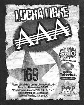 2006 Lucha Libre AAA Triplemente Espectacular Stickers #169 Faby Apache Back