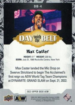 2023 Upper Deck AEW - Day With the Belt #DB-4 Max Caster Back