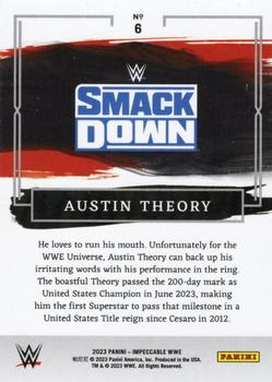 2023 Panini Impeccable WWE #6 Austin Theory Back