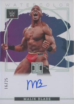 2023 Panini Impeccable WWE - Watercolor Signatures Silver #WS-MBD Malik Blade Front
