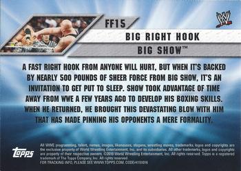 2010 Topps WWE - Favorite Finishers #FF15 Big Show Back