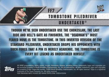 2010 Topps WWE - Favorite Finishers #FF7 Undertaker Back