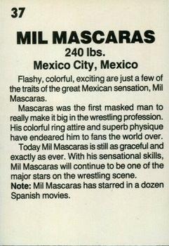 1985 Wrestling All Stars #37 Mil Mascaras Back