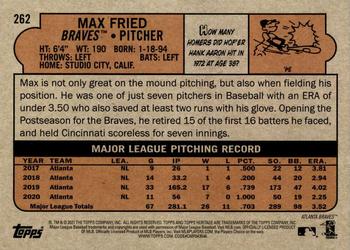 2021 Topps Heritage 5x7 - Gold 5x7 #262 Max Fried Back