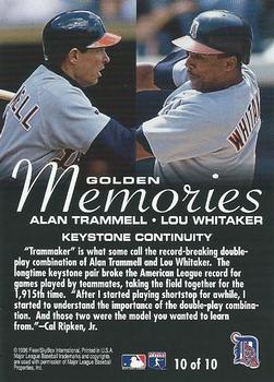 1996 Fleer - Golden Memories #10 Alan Trammell / Lou Whitaker Back