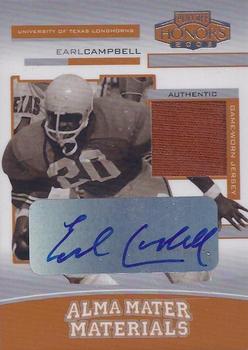 2003 Playoff Honors - Alma Mater Materials #AM-17AU Earl Campbell Front