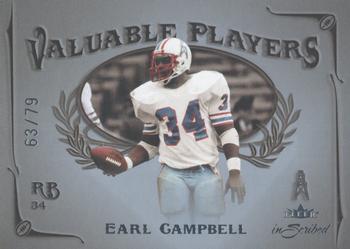 2004 Fleer Inscribed - Valuable Players #3 VP Earl Campbell Front
