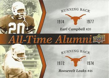 2011 Upper Deck University of Texas - All-Time Alumni Duos #ATAD-CL Earl Campbell / Roosevelt Leaks Front
