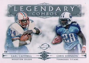 2011 Topps Gridiron Legends - Legendary Combos #LC-CJ Earl Campbell / Chris Johnson Front