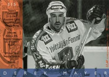 1995-96 Leaf Sisu SM-Liiga (Finnish) #315 Derek Mayer Back
