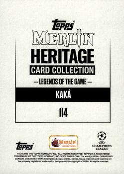 2023-24 Merlin Heritage UEFA Club Competitions - Gold #114 Kaká Back