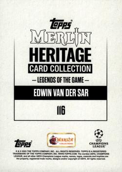 2023-24 Merlin Heritage UEFA Club Competitions - Gold #116 Edwin van der Sar Back
