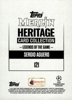 2023-24 Merlin Heritage UEFA Club Competitions - Gold #121 Sergio Aguero Back